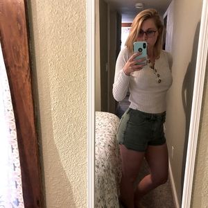 American Eagle Cropped Long-sleeve